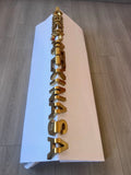 Custom Stainless Letter Corner Sign 12cm