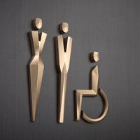 Luxury 3d Metal Washroom Sign, Bathroom Sign, Restroom Sign, Toilet Sign, Disabled Sign, Baby Changing Sign