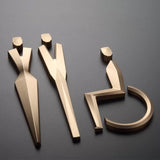 Luxury 3d Metal Washroom Sign, Bathroom Sign, Restroom Sign, Toilet Sign, Disabled Sign, Baby Changing Sign