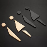 Luxury Matt Surface Metal Washroom Sign, Bathroom Sign, Restroom Sign, Toilet Sign
