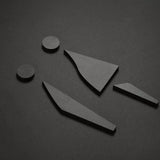 Luxury Matt Surface Metal Washroom Sign, Bathroom Sign, Restroom Sign, Toilet Sign