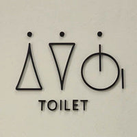 Luxury Matt Surface Metal Washroom Sign, Bathroom Sign, Restroom Sign, Toilet Sign, Disabled Sign, Handicapped Sign