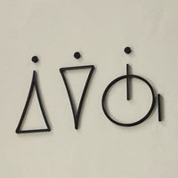 Luxury Matt Surface Metal Washroom Sign, Bathroom Sign, Restroom Sign, Toilet Sign, Disabled Sign, Handicapped Sign