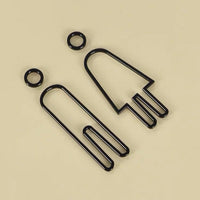 Luxury Matt Surface Metal Washroom Sign, Bathroom Sign, Restroom Sign, Toilet Sign