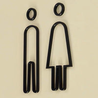 Luxury Matt Surface Metal Washroom Sign, Bathroom Sign, Restroom Sign, Toilet Sign