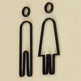Luxury Matt Surface Metal Washroom Sign, Bathroom Sign, Restroom Sign, Toilet Sign