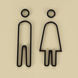 Luxury Matt Surface Metal Washroom Sign, Bathroom Sign, Restroom Sign, Toilet Sign