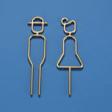 Deluxe Brass Washroom Sign, Bathroom Sign, Restroom Sign, Toilet Sign