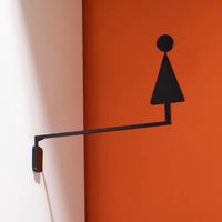 Luxury Matt Surface Side Mount Washroom Sign, Bathroom Sign, Restroom Sign, Toilet Sign