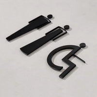 Luxury Matt Surface Metal Washroom Sign, Bathroom Sign, Restroom Sign, Toilet Sign, Disabled Sign, Handicapped Sign