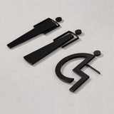 Luxury Matt Surface Metal Washroom Sign, Bathroom Sign, Restroom Sign, Toilet Sign, Disabled Sign, Handicapped Sign