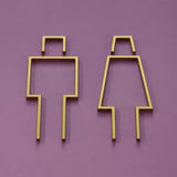Luxury Matt Surface Metal Washroom Sign, Bathroom Sign, Restroom Sign, Toilet Sign, Disabled Sign, Handicapped Sign