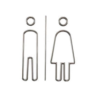 Deluxe Brass Metal Washroom Sign, Bathroom Sign, Restroom Sign, Toilet Sign