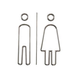 Deluxe Brass Metal Washroom Sign, Bathroom Sign, Restroom Sign, Toilet Sign