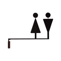 Luxury Matt Surface Side Mount Washroom Sign, Bathroom Sign, Restroom Sign, Toilet Sign