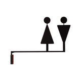Luxury Matt Surface Side Mount Washroom Sign, Bathroom Sign, Restroom Sign, Toilet Sign