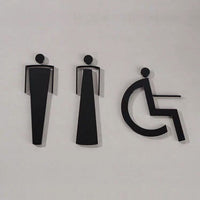 Luxury Matt Surface Metal Washroom Sign, Bathroom Sign, Restroom Sign, Toilet Sign, Disabled Sign, Handicapped Sign
