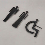 Luxury Matt Surface Metal Washroom Sign, Bathroom Sign, Restroom Sign, Toilet Sign, Disabled Sign, Handicapped Sign