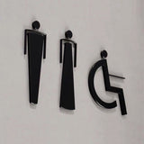 Luxury Matt Surface Metal Washroom Sign, Bathroom Sign, Restroom Sign, Toilet Sign, Disabled Sign, Handicapped Sign