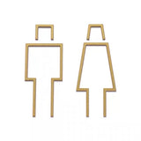 Luxury Matt Surface Metal Washroom Sign, Bathroom Sign, Restroom Sign, Toilet Sign, Disabled Sign, Handicapped Sign