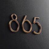 Deluxe Brass Number Sign, Door Number Sign, Hotel Number Sign