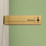 Luxury Matt Surface Side Mount Washroom Sign, Bathroom Sign, Restroom Sign, Toilet Sign