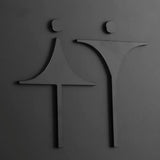 Luxury Matt Surface Metal Washroom Sign, Bathroom Sign, Restroom Sign, Toilet Sign