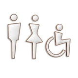 Luxury Marble & Aluminium Washroom Sign, Bathroom Sign, Restroom Sign, Toilet Sign, Disabled Sign