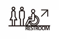 Custom Acrylic Washroom Sign, Bathroom Sign, Restroom Sign, Toilet Sign, Disabled Sign, Braille Sign