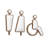 Luxury Marble & Aluminium Washroom Sign, Bathroom Sign, Restroom Sign, Toilet Sign, Disabled Sign