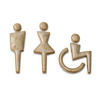 Luxury Marble & Aluminium Washroom Sign, Bathroom Sign, Restroom Sign, Toilet Sign, Disabled Sign