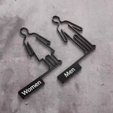 Luxury Matt Surface Side Mount Washroom Sign, Bathroom Sign, Restroom Sign, Toilet Sign, Disabled Sign