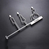 Modern Aluminum Washroom Sign, Side Mount Toilet Restroom Sign