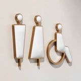 Luxury Marble & Aluminium Washroom Sign, Bathroom Sign, Restroom Sign, Toilet Sign, Disabled Sign