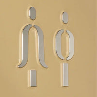 Luxury Aluminium Washroom Sign, Bathroom Sign, Restroom Sign, Toilet Sign