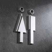 Luxury Aluminium Washroom Sign, Bathroom Sign, Restroom Sign, Toilet Sign