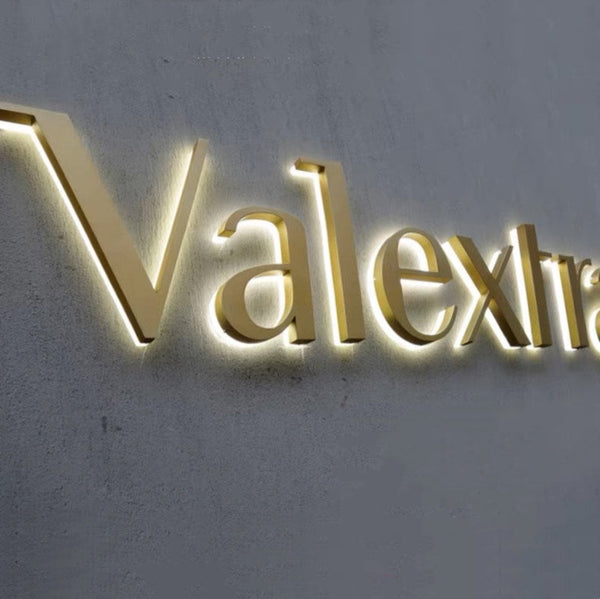 Luxury Custom Metal Backlit Sign, Illuminated Logo Sign, light box, Laser Cut Sign, Wall Logo Sign, Business Custom LED Sign