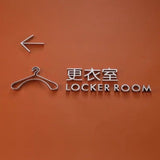 Luxury Matt Surface Metal Sign, Cloakroom Sign, Locker Room Sign