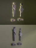 Luxury Custom Washroom, Toilet, Restroom Metal Backlit Sign, Illuminated Logo Sign, light box, Custom LED Sign