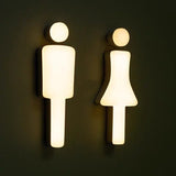 Luxury Custom Washroom, Toilet, Restroom Metal Backlit Sign, Illuminated Logo Sign, light box, Custom LED Sign