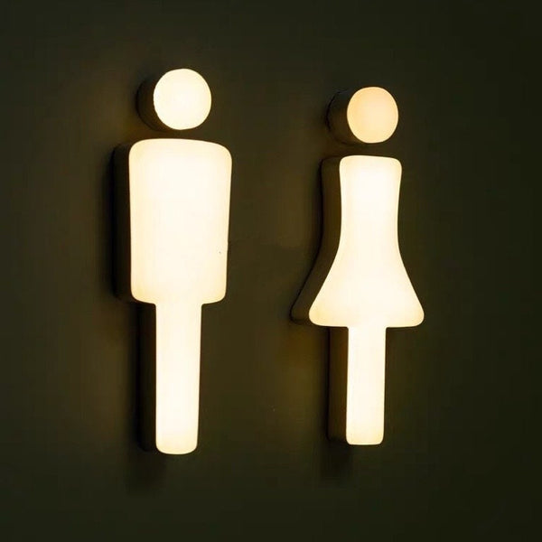 Luxury Custom Washroom, Toilet, Restroom Metal Backlit Sign, Illuminated Logo Sign, light box, Custom LED Sign