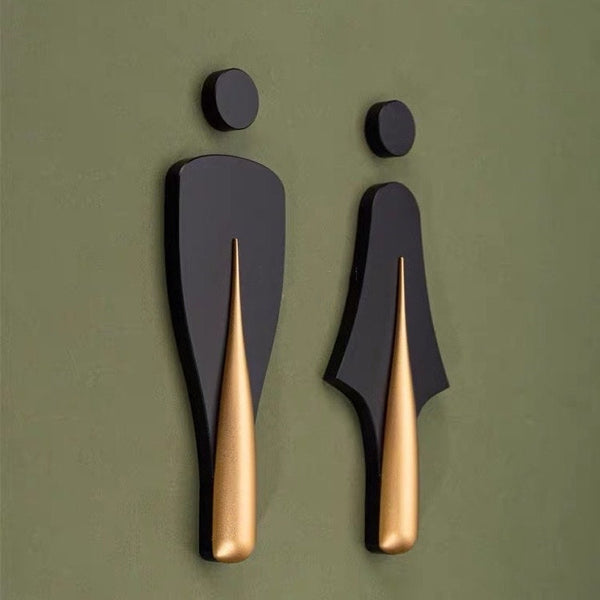 Luxury Aluminium Washroom Sign, Bathroom Sign, Restroom Sign, Toilet Sign