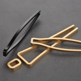 Luxury Aluminium Black with gold edge Washroom Sign, Bathroom Sign, Restroom Sign, Toilet Sign