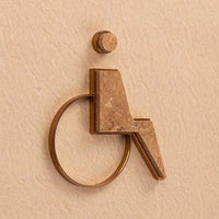 Luxury Stone & Aluminium Washroom Sign, Bathroom Sign, Restroom Sign, Toilet Sign, Disabled Sign