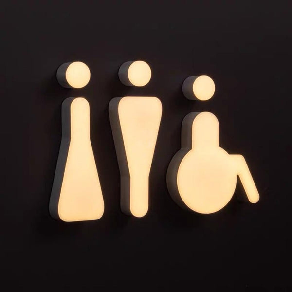 Luxury Custom Washroom, Toilet, Restroom Metal Backlit Sign, Illuminated Logo Sign, light box, Custom LED Sign