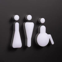 Luxury Custom Washroom, Toilet, Restroom Metal Backlit Sign, Illuminated Logo Sign, light box, Custom LED Sign