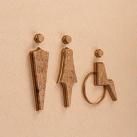 Luxury Stone & Aluminium Washroom Sign, Bathroom Sign, Restroom Sign, Toilet Sign, Disabled Sign