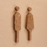 Luxury Stone & Aluminium Washroom Sign, Bathroom Sign, Restroom Sign, Toilet Sign