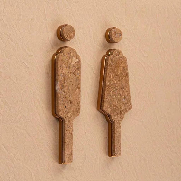 Luxury Stone & Aluminium Washroom Sign, Bathroom Sign, Restroom Sign, Toilet Sign
