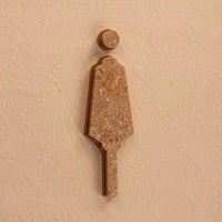 Luxury Stone & Aluminium Washroom Sign, Bathroom Sign, Restroom Sign, Toilet Sign